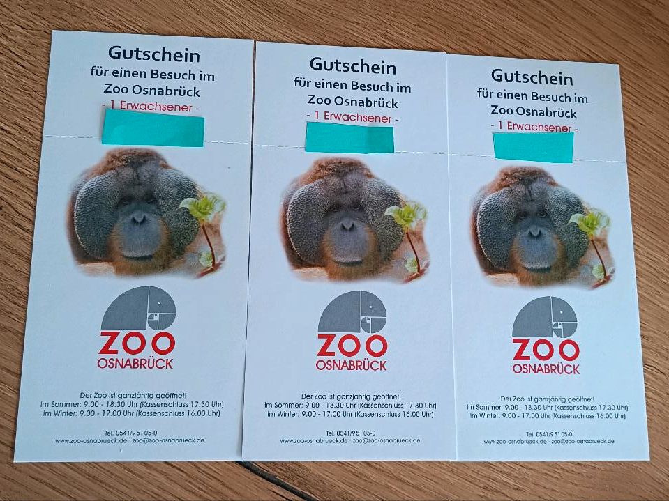 Zoo Karten für Osnabrück in Porta Westfalica