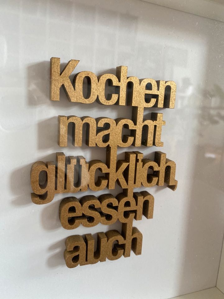 Deko für Feinschmecker Bilderrahmen Schriftzug aus Holz in Stuttgart