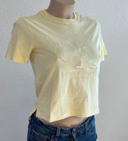 CALVIN KLEIN JEANS T-SHIRT XS 34 gelb ck y2k bauchfrei top Retro Baden-Württemberg - Aichtal Vorschau