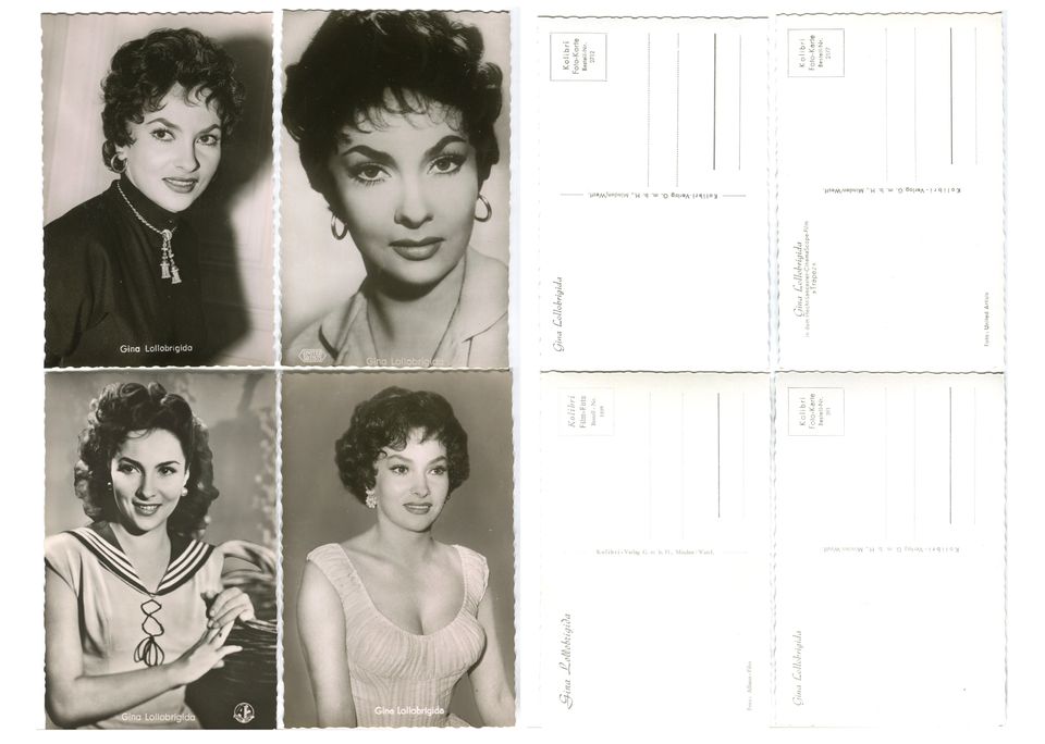 8 Fotokarten mit Gina Lollobrigida in Norderstedt