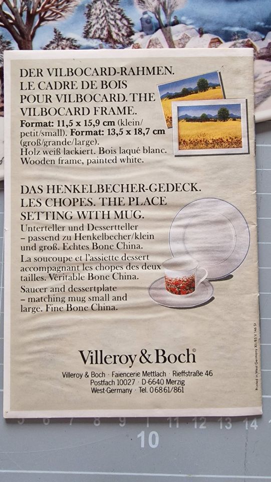 Villeroy & Boch / Winterdorf / Porzellankarte in Plön 