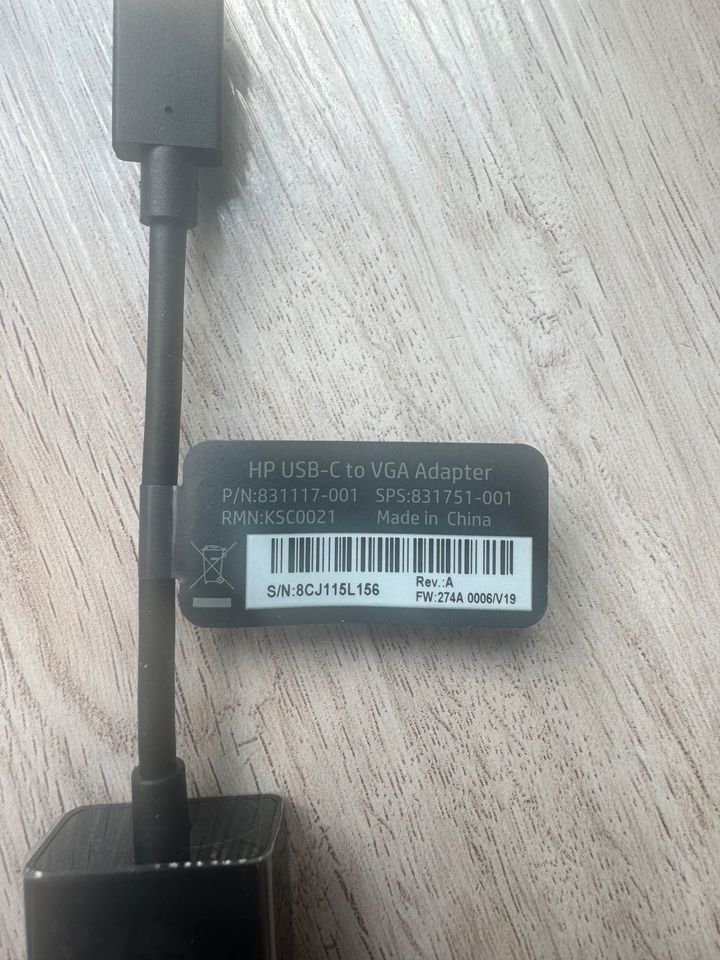 HP Adapter USB-C zu VGA (P7Z54AA) schwarz in Vechelde