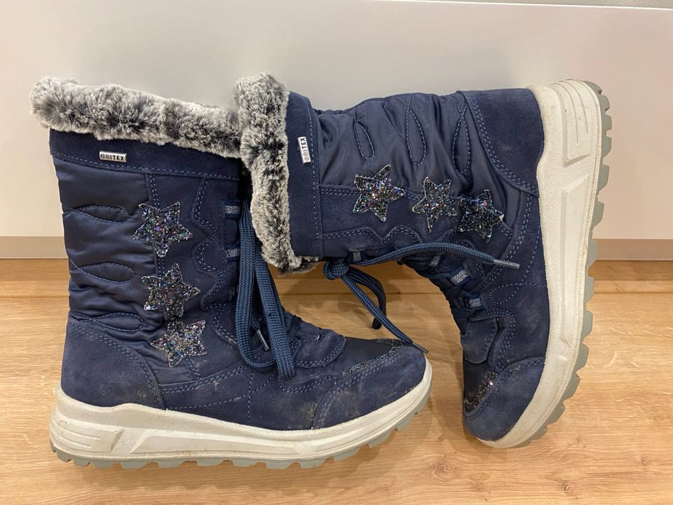 Winterstiefel Oritex blau Sterne Mädchen Gr. 38 Preis = 25,00€ in Elchingen