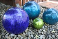 Lightball Glas Craquele Kugel 30cm blau/Garten+Balkon+TerrasseNEU Bayern - Horgau Vorschau