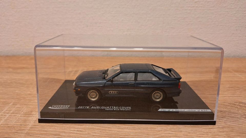 Audi Quattro coupe 1:43, blau, limited Edition,  one  of 678 in Reken