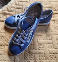 Rieker Schnürhalbschuhe Sneaker Blau Gr.38 Perlen/Glitzer Eimsbüttel - Hamburg Niendorf Vorschau