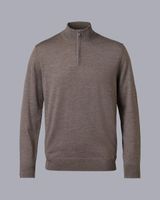 Charles Tyrwhitt Strickpullover mit Reißverschluss Mokka Sachsen - Freiberg Vorschau