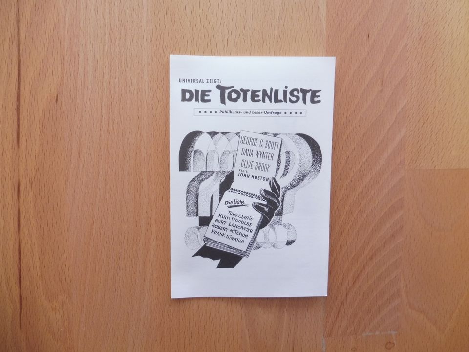 Die Totenliste ( Tony Curtis, Kirk Douglas, George C. Scott ) in Jevenstedt