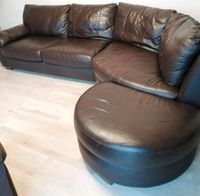 Ikea Eckcouch Ecksofa Echtleder Sofa mit Hocker Berlin - Neukölln Vorschau