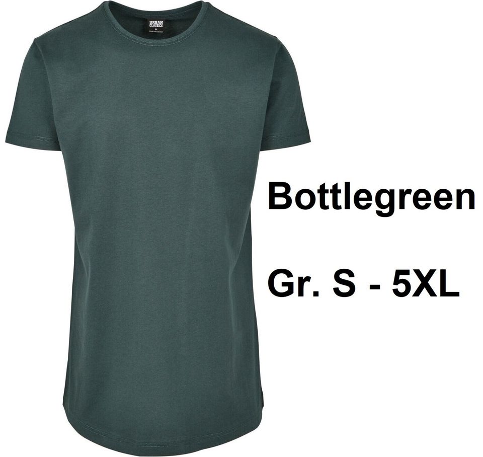 T-Shirt extra lang Urban Classics Shaped Long Tee Basic Gr. S M L XL XXL 3XL 4XL 5XL TB638 in Freiburg im Breisgau