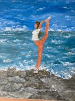 Ölgemälde - „Yoga am Strand“ 40 x 50 cm / Signiert Nordrhein-Westfalen - Ratingen Vorschau