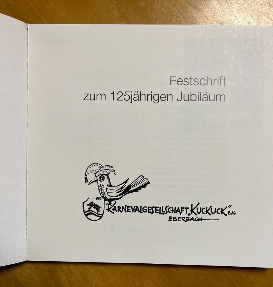 Festschrift Karnevalgesellschaft „Kuckuck“ Eberbach in Mudau