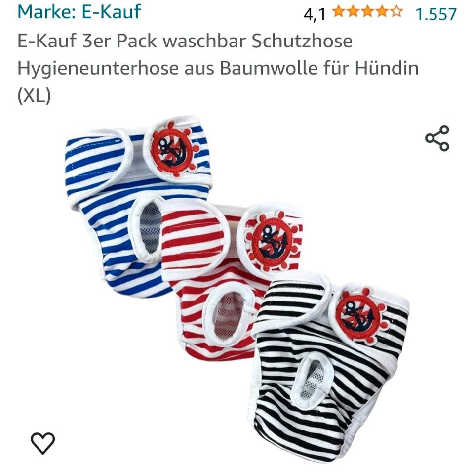 Hygiene Unterwäsche für die Hündin XL in Hüffelsheim