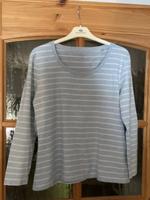 T-Shirt -Basic- weiẞ-hellblau gestreift von C&A in Gr.L Nordrhein-Westfalen - Wegberg Vorschau