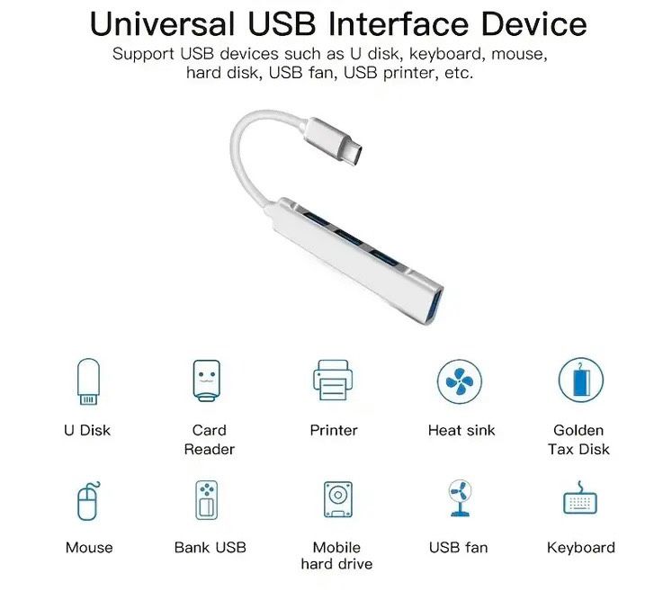 USB C Hub 4 in 1, USB 3.0 , 2.0, USBC zu USBA Adapter, USBdocking in Rosenheim