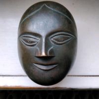 Bronzefigur, Indien, alt, Dose mit Gesicht Hessen - Otzberg Vorschau