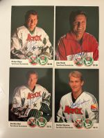 Eishockey SB Rosenheim: 4 handsign. Autogrammkarten Saison1989-91 München - Trudering-Riem Vorschau