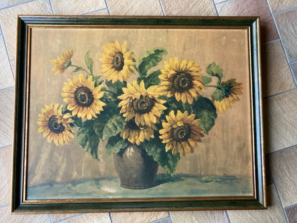 Bild, Sonnenblumen, Kunst, Antik in Lengerich