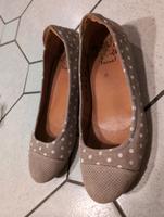 Süße THINK! Ballerinas/SommerschuheGr.39 beige mit Dots Niedersachsen - Bad Bodenteich Vorschau