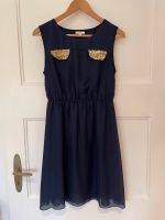 Kleid, Coacktailkleid, Party, dunkelblau mit Gold, Pailletten, S Frankfurt am Main - Innenstadt Vorschau