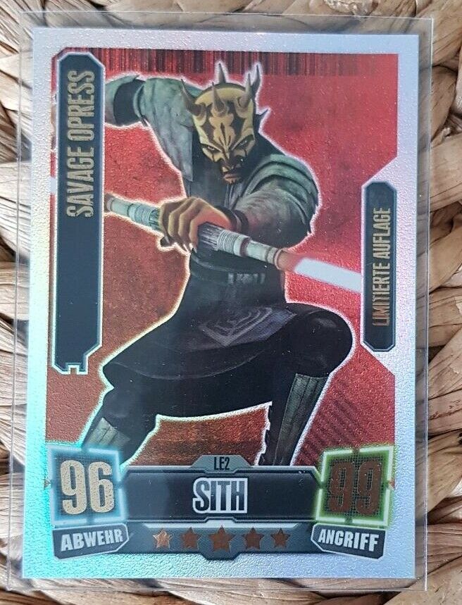 Topps Force Attax Star Wars Savage Opress Sith Limitierte Auflage in Alsbach-Hähnlein