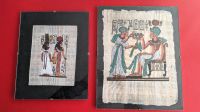 1977 Ägypten 2x Papyrus Bild Rahmen Glas Handgemalt Original Pyra Rheinland-Pfalz - Pirmasens Vorschau