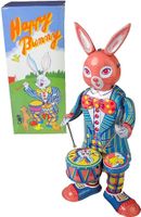 MS298 Happy Bunny Rabbit Drummer Retro Uhrwerk Wind up Blech Spie Hessen - Körle Vorschau
