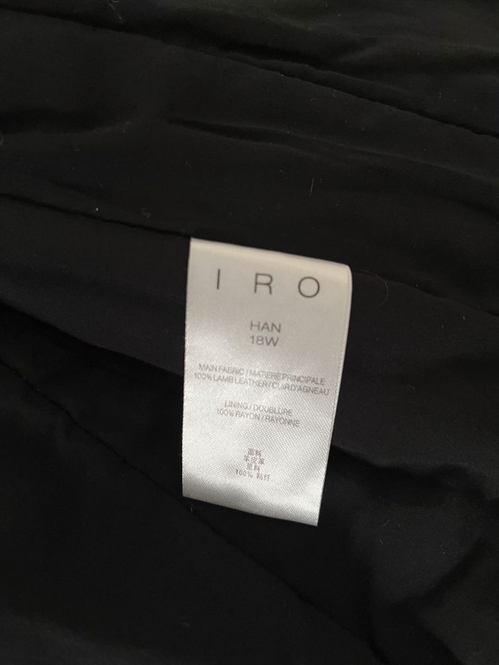 IRO PARIS Lederjacke HAN, schwarz, neu, 34, XS in München