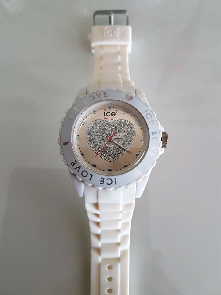 Original ICE Watch Uhr Damen "Ice Love" weiss Glitzer Herz in Hamburg