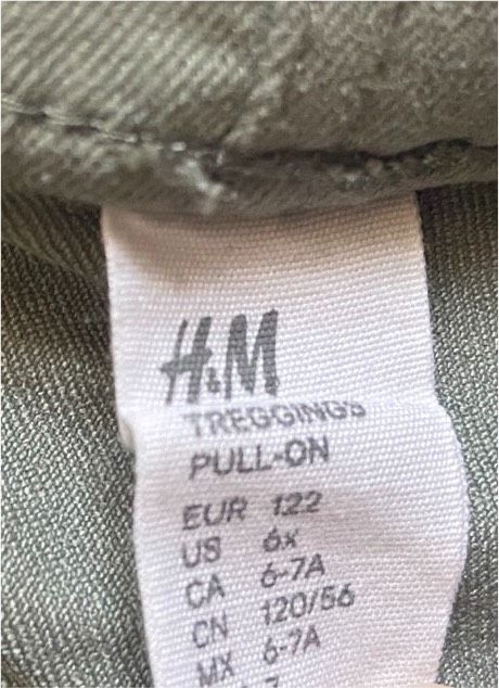 H&M Jeans/ Treggings, Gr. 122, grün/khaki, neuwertig in Bredstedt