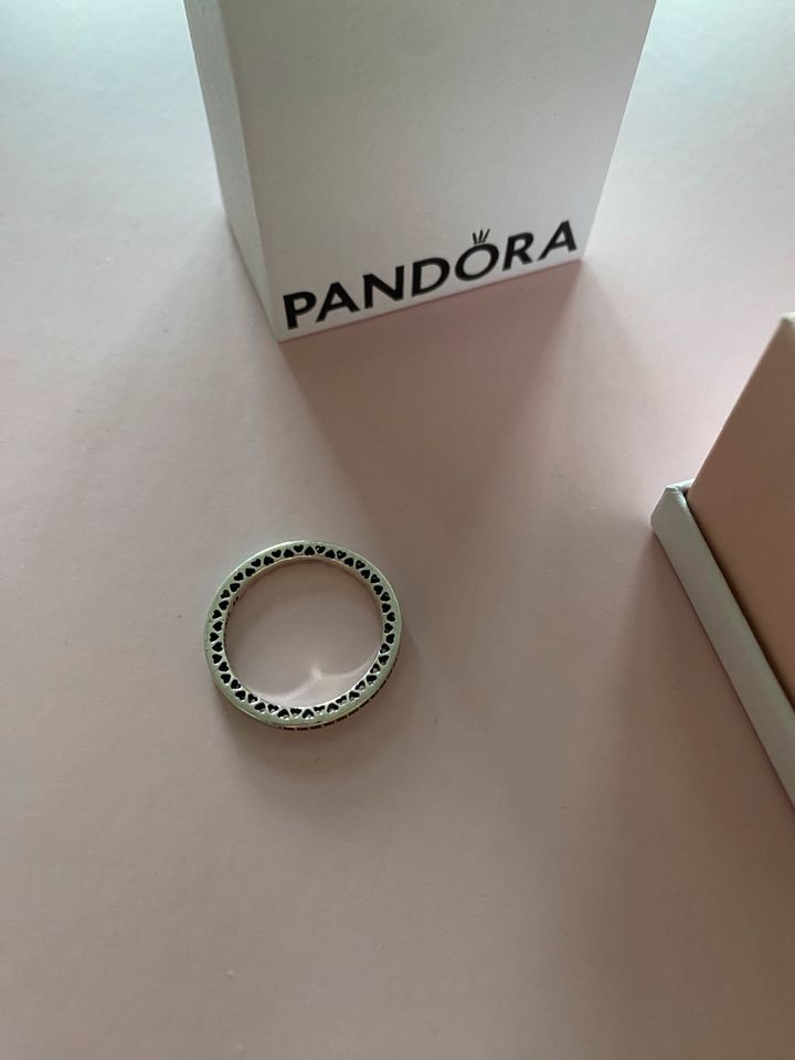 Pandora Ring,strahlende Herzen,Mint,Türkis,Zirkonia,Gr.60 in Brüel