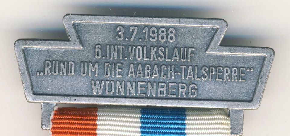 Orden vom Volkslauf Wünnenberg in Gelsenkirchen