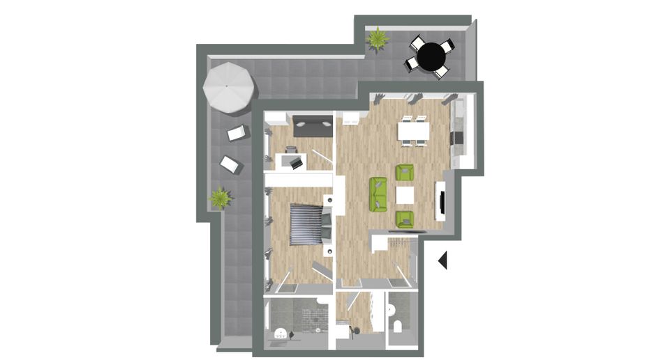 Villa Kutenholt WHG 14 - Wohnen mit Service in Kutenholz! Klimafreundlicher Neubau - KfW Effizienzhaus-Stufe 40 in Kutenholz