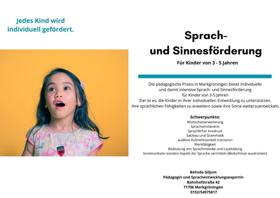 Sprachförderung für Kinder von 3-5 Jahren in Markgröningen