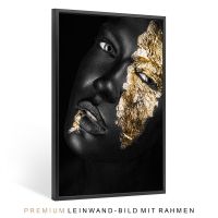 Sinnlich Frau goldenem Make-up Wandbild ,Leinwand mit Rahmen Deko Stuttgart - Stuttgart-Ost Vorschau