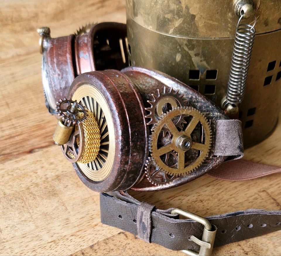 Steampunk Goggles - Endzeit - Schweiss Brille in Schwelm