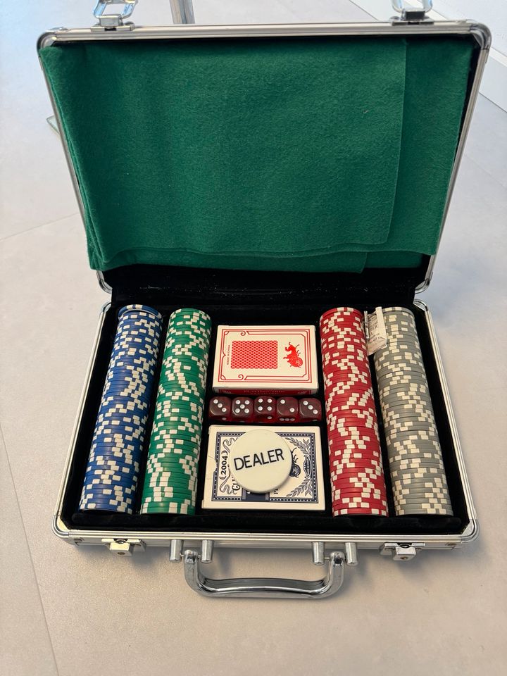 Pokerkoffer, Alu, neuwertig, ideal für unterwegs, hochwertig in Lampertheim