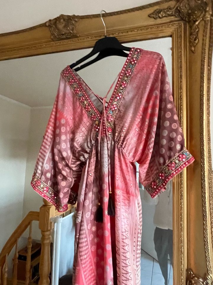Seidenkleid Kleid Maxikleid NEU S bis L Rosé pink Pailletten in Gelnhausen