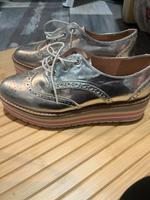 Schuhe 38 Silber Sachsen-Anhalt - Wolmirsleben Vorschau