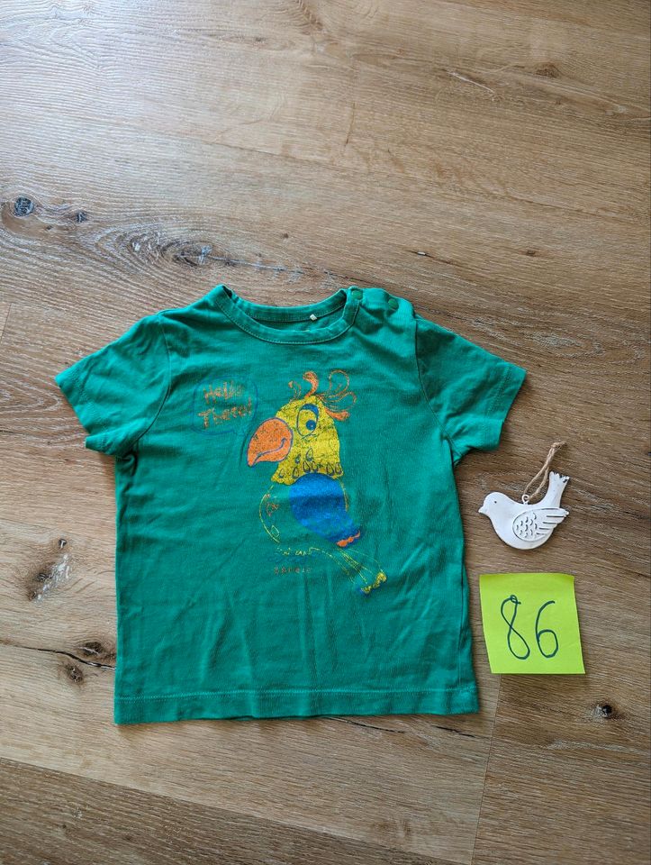 1,50€, grünes Tshirt, Esprit, Größe 86, Papagei, unisex in Hasloh