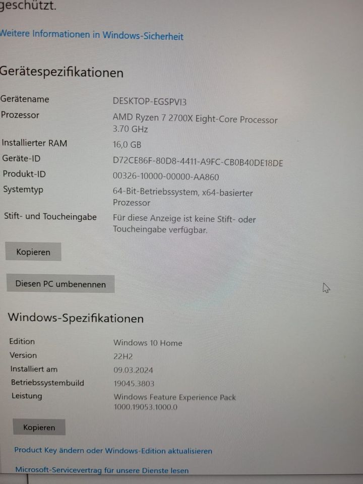 Dubaro Gaming PC Ryzen 7 2700X, RTX 2070 Super, 16GB RAM, 512 SSD in Hemmingen