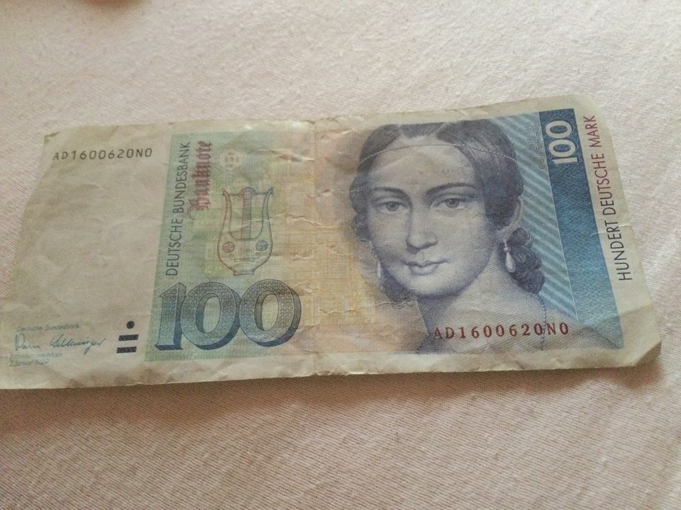 100 Mark Banknoten 1989 aus Deutschland zu verkaufen in Lindau