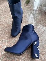 Stiefeletten Strass Boots 39 Blau Pumps Heels Ankle edel festlich Hessen - Eschborn Vorschau