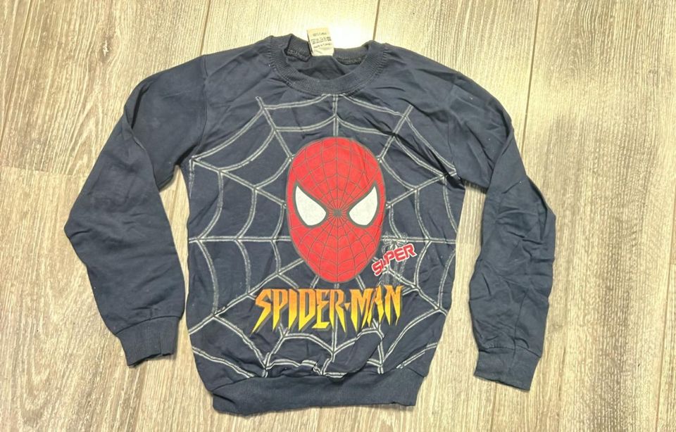 Spiderman Shirt Pullover Gr 116 122 dunkel blau in München