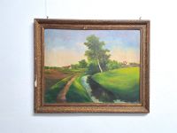 Gemälde von 1921 82x66cm Landschaft Bild Rahmen shabby gold Dresden - Dresden-Plauen Vorschau