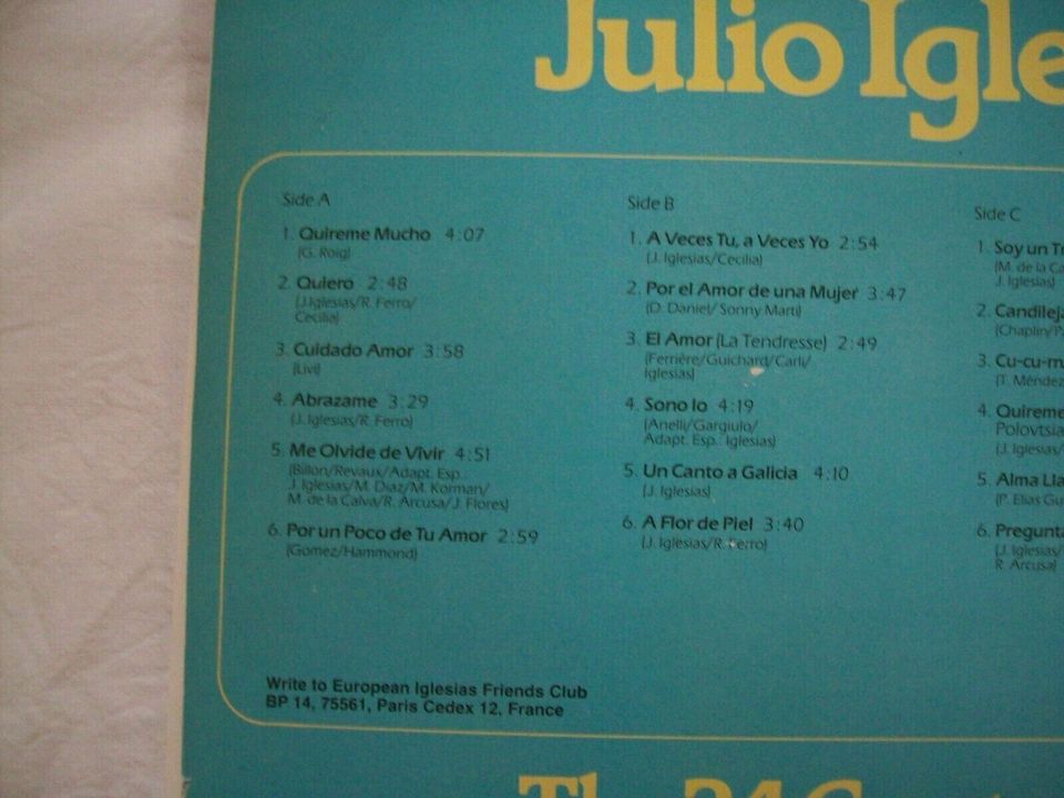 Vinyl 2 LPs Julio Iglesias The 24 Greatest Songs in Mönchengladbach