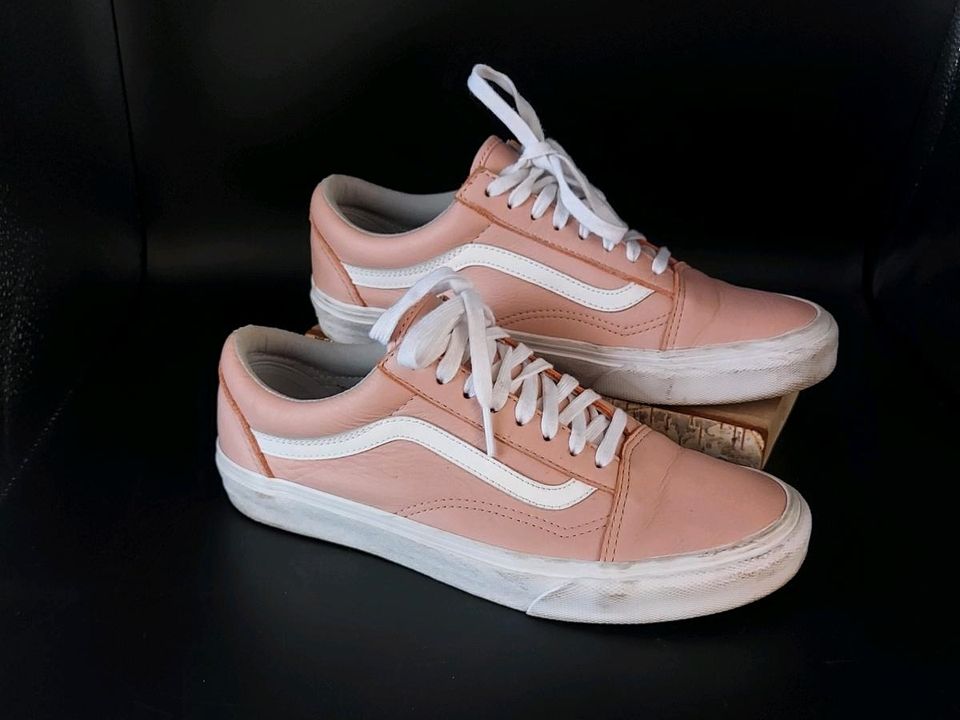 Vans Sneaker Leder Oxford rosa Gr. 40 old skool Schuhe in Weilrod 