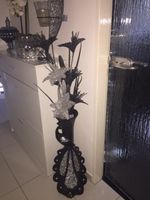 Vase, Bodenvase in schwarz-silber / Dekoration Düsseldorf - Derendorf Vorschau