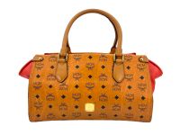 MCM Visetos Leder Handtasche Cognac Rot Tasche Henkeltasche Logo Schleswig-Holstein - Schleswig Vorschau