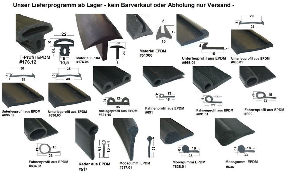 1 MUSTER Gummidichtung Kantenschutz Moosgummi selbstklebend in Berlin